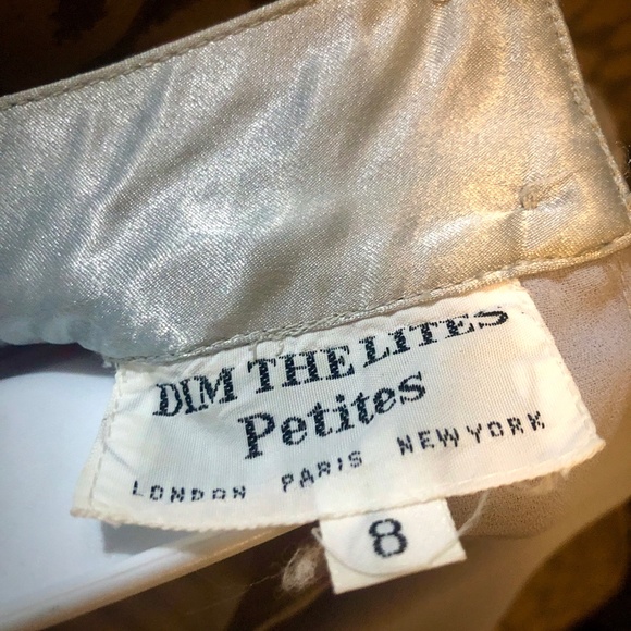 Vintage Dim The Lites Art Deco Silver And Sheer Grey Gown, Size 8 - Picture 3 of 16